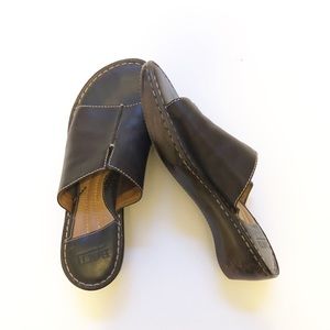 Born brown slip on shoes